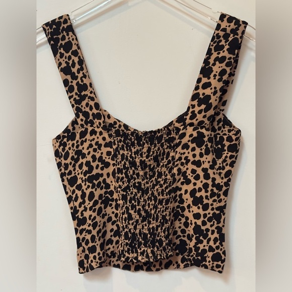 Reformation Hester Corset Crop Cami Top Blitz Animal Print - Picture 4 of 5